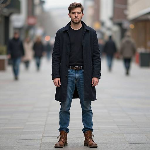 Realistic Casual Male Outfit Portrait