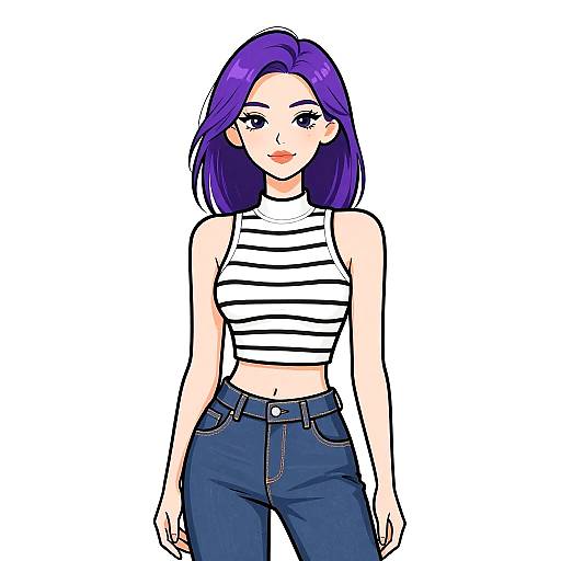 Stylish Woman in Casual Outfit