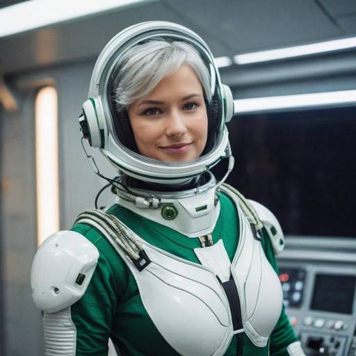 Sci-Fi Portrait of a Girl in Spacesuit