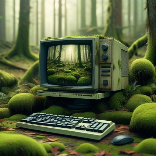 Abandoned Technology in a Serene Forest