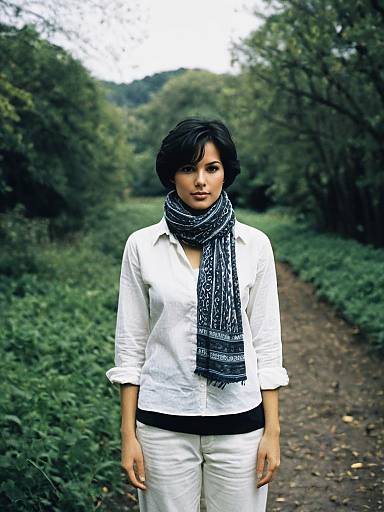 Woman in Eco-Friendly Clothing Outdoors