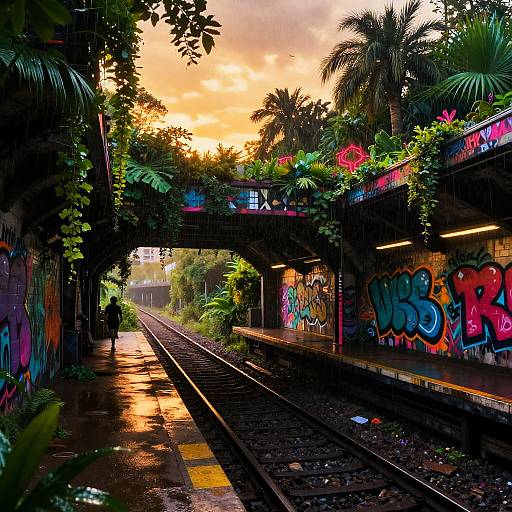 Bioluminescent Jungle Subway Escape