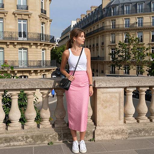 Young Woman on Parisian Terrace