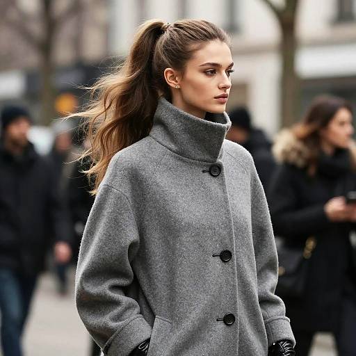 Runway Model in Voluminous Ponytail