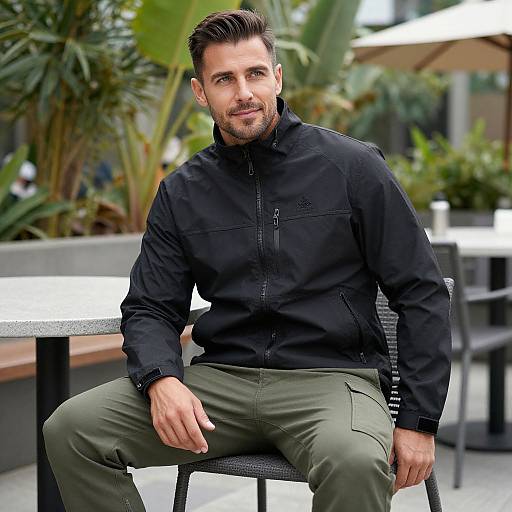 Man in Outdoor Stylish Casual Wear