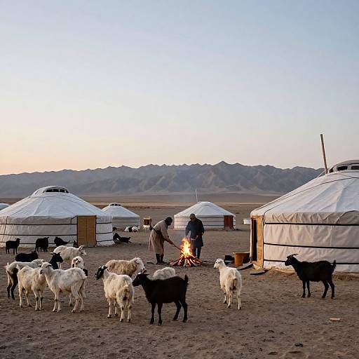 Gobi Desert Nomadic Camp Morning