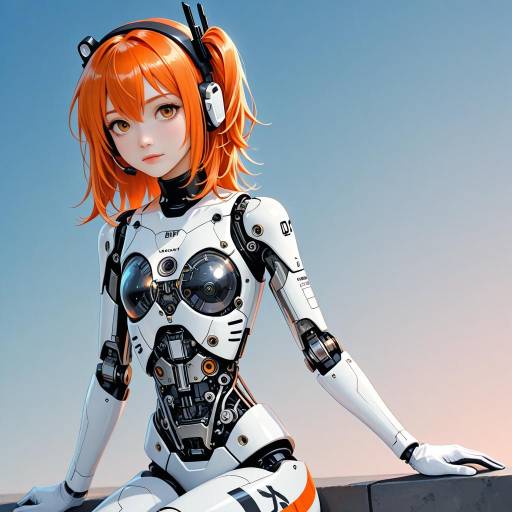Ecstatic Cowboy Girl with Mechanical Parts