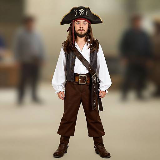Humorous Pirate Costume Portrait