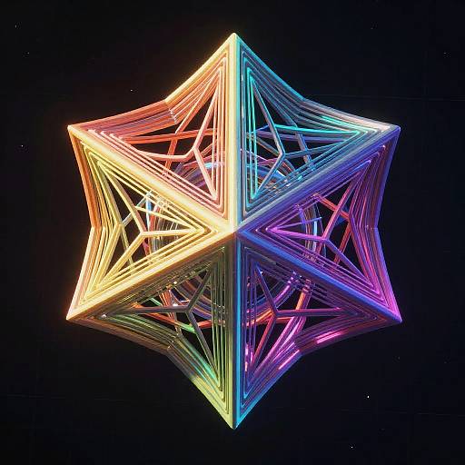 Futuristic 3D Geometry Art Generator
