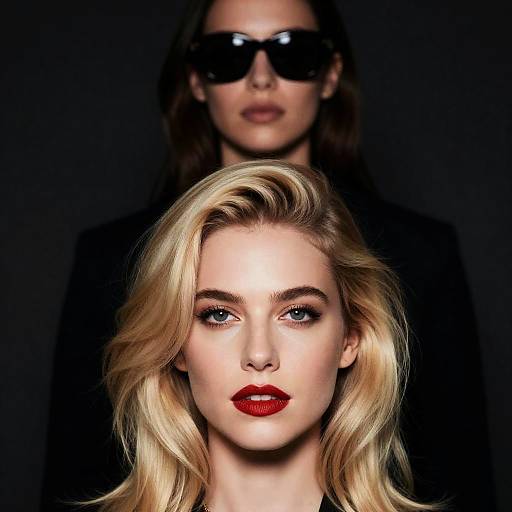 Mysterious Contrast: Blonde Beauty and Shadow