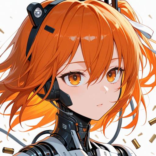 Futuristic Android Girl with Mechanical Features