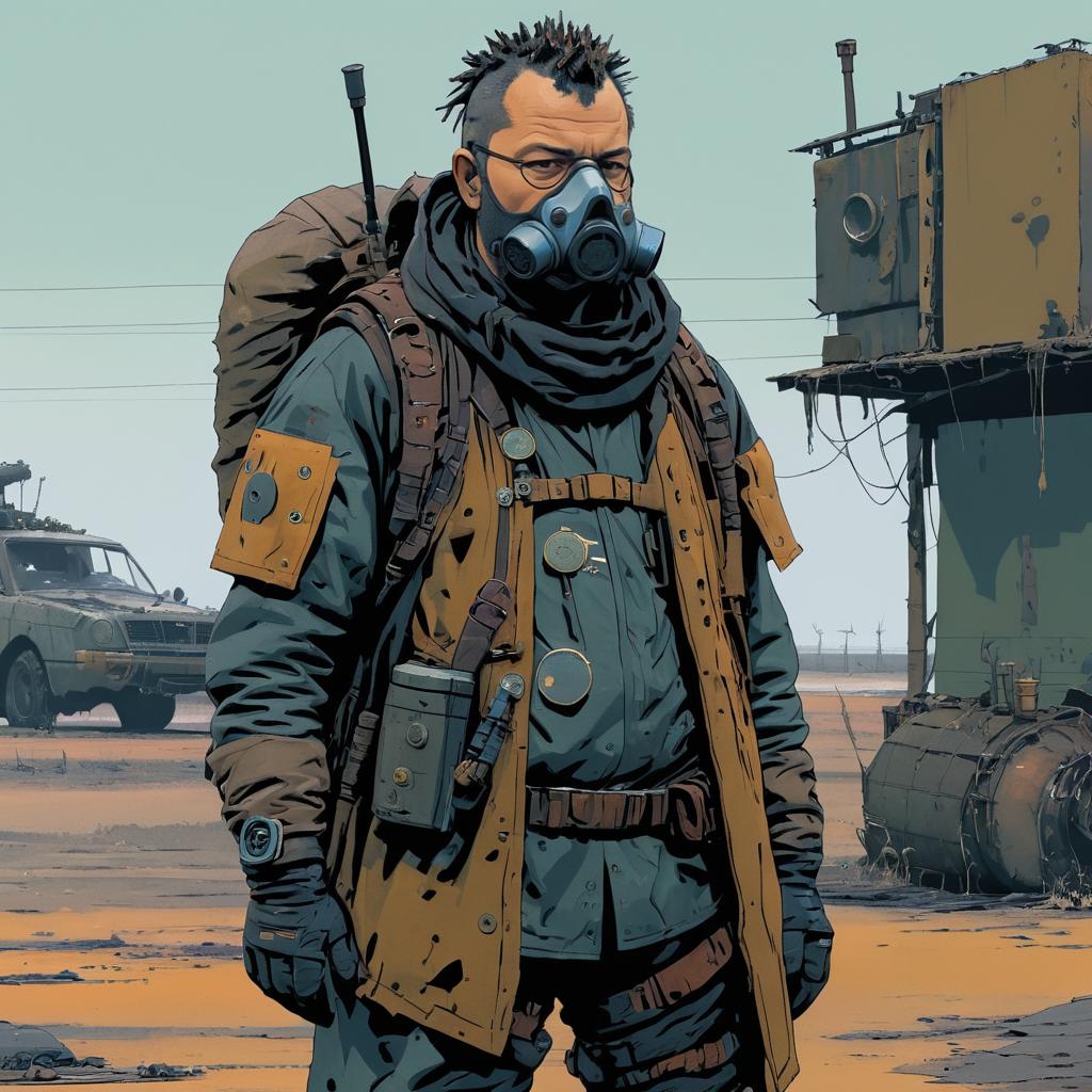 Post-Apocalyptic Scavenger Portrait Art