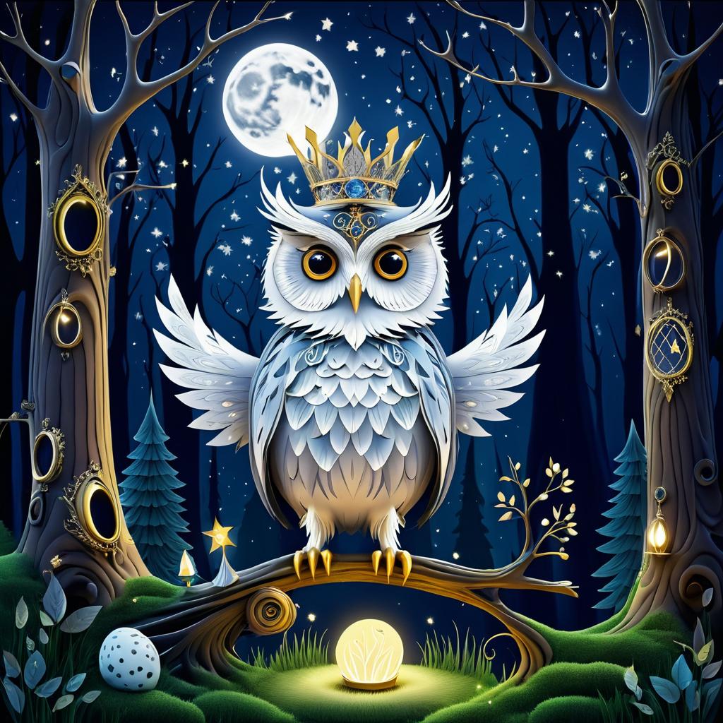 Owl Royalty: Enchanted Moonlit Ritual