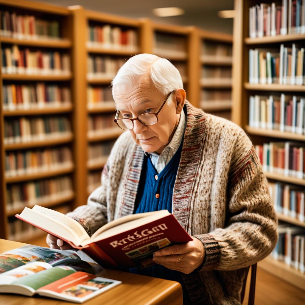 Cozy Library Scene with Campbell's Soup