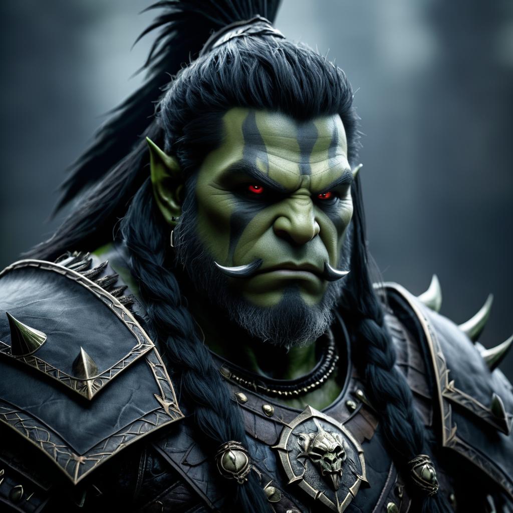 Epic Orc War Chief Character Portrait