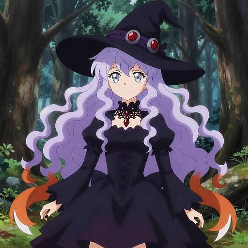 Icy Tengu Witch in Mysterious Forest