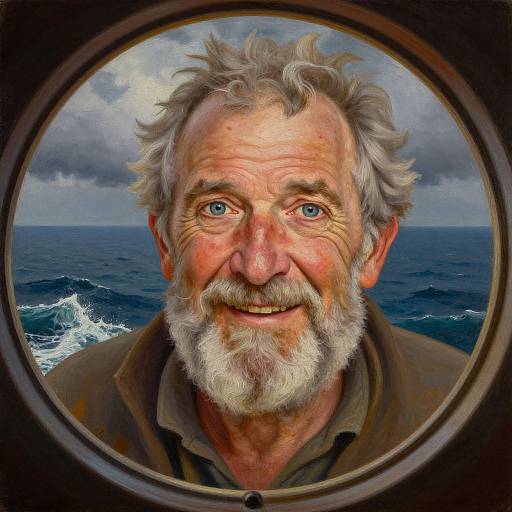 Hyperrealistic Portrait of Compassionate Elderly Man