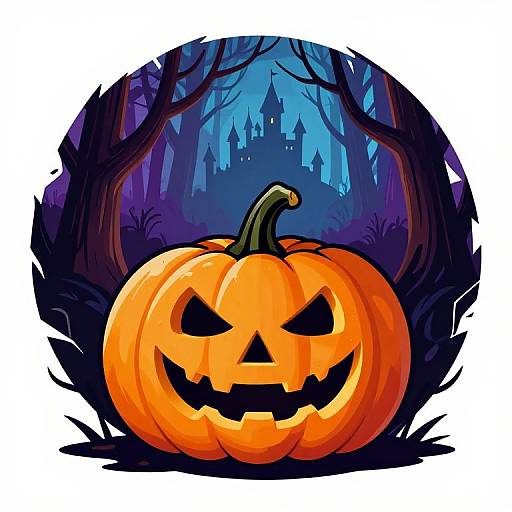 Spooky Halloween Pumpkin Forest