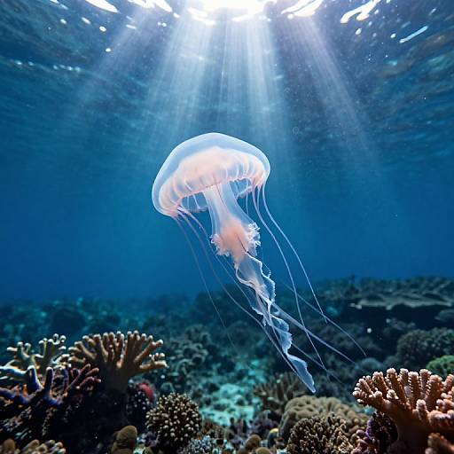 Ethereal Jellyfish in Tranquil Reef