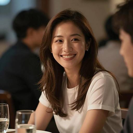 Warm Portrait of a Smiling Woman