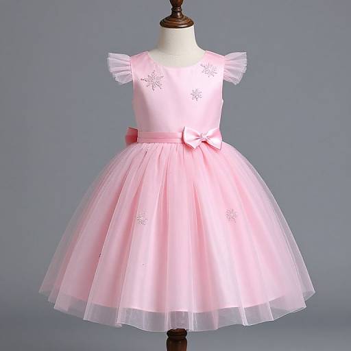 Cute Pink Tulle Flower Girl Dress