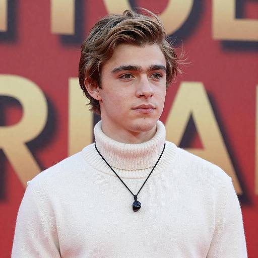 Young Man in White Sweater Portrait