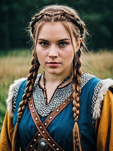Realistic Viking Braids Cosplay Portrait
