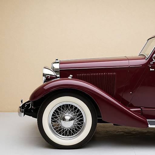 Classic 1930s Maroon Roadster