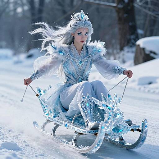 Ethereal Ice Mage on Crystalline Sled