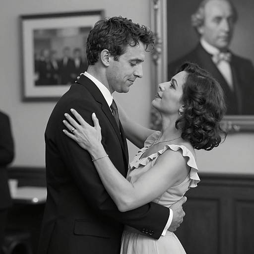 Black and White Couple Dancing