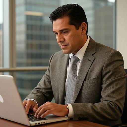 Confident Hispanic Professional in Office