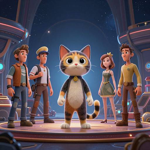 Musical Sci-Fi Space Cat Animation