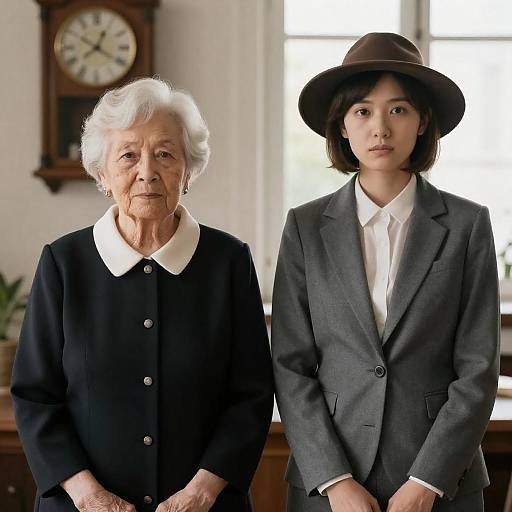 Indoor Portrait of Two Women Together