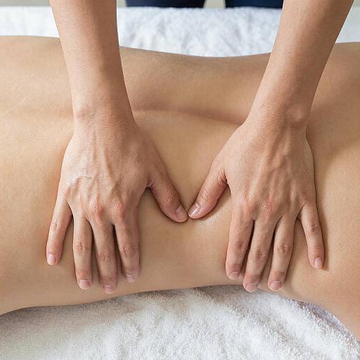 Relaxing Close-Up of Back Massage