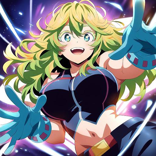 Illustration of Hagakure tooru, boku no hero academia in the style of Magukappu