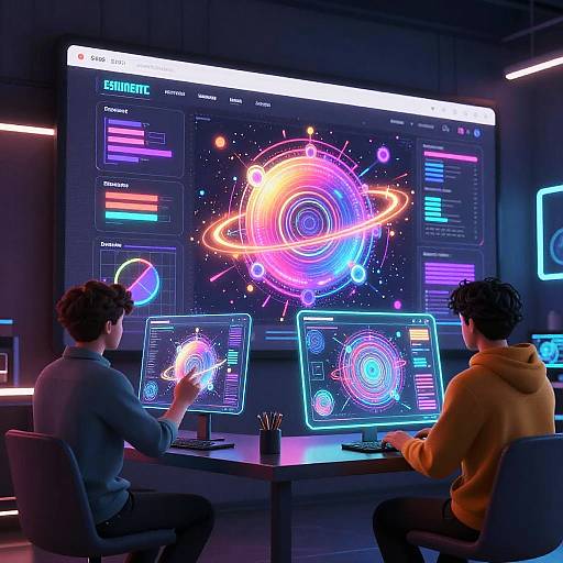 Futuristic AI Visual Generator Interface