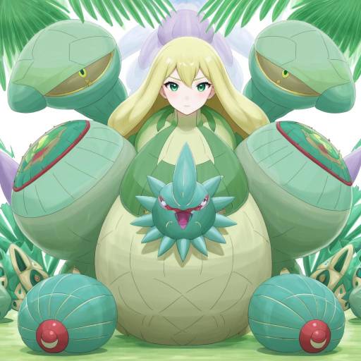 Illustration of Alolan exeggutor, pokemon in the style of Kageshio (276006)