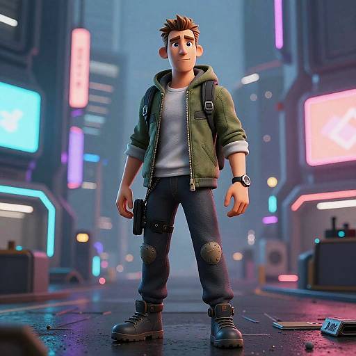 Markiplier in Futuristic Cyber City