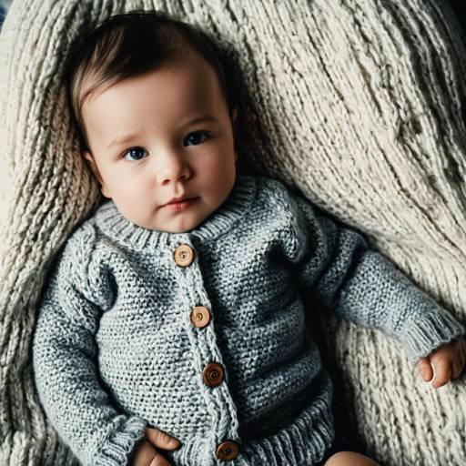 Realistic Newborn Boy in Knit Outfit