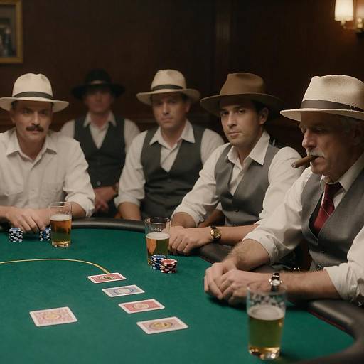 Classic Poker Night with Stylish Gentlemen