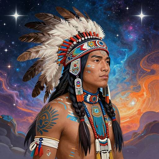 Native American Shaman Cosmic Fantasy