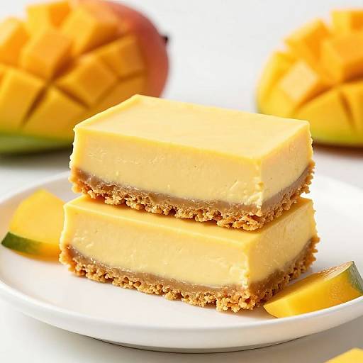 Stacked Mango Cheesecake Bars Delight