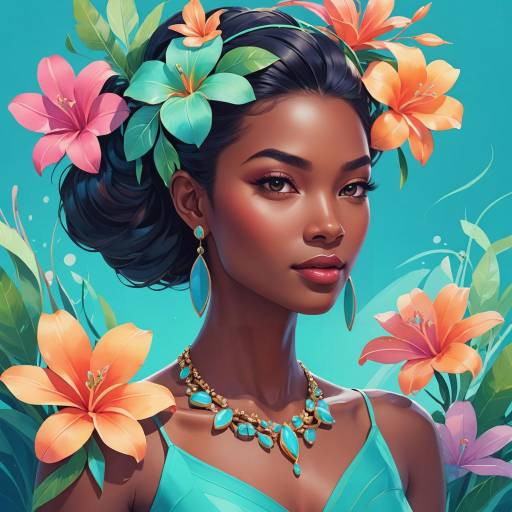 Vibrant Tropical Digital Illustration