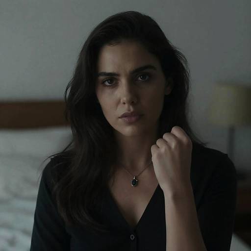 Moody Portrait of a Woman in Black