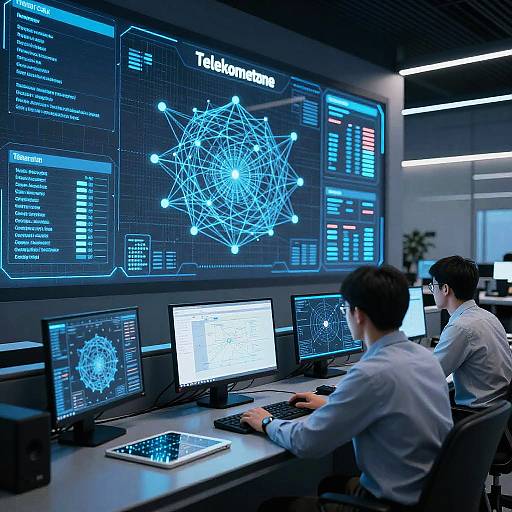 Futuristic Telefonnetze Control Center