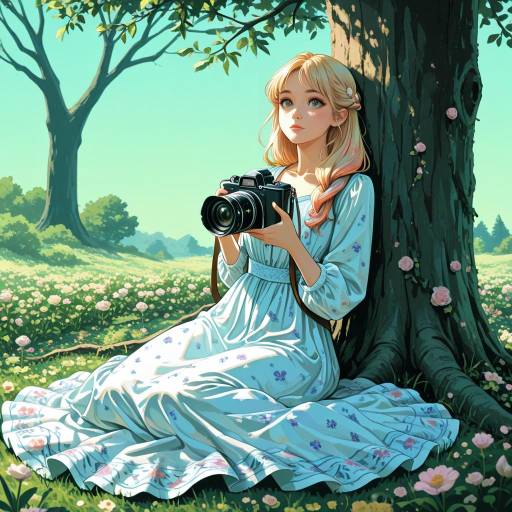 Cinnamon-Haired Beauty in Floral Dress Cinnamon-Haired Beauty in Floral Dress
