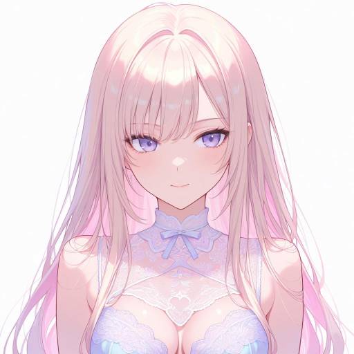 Mysterious Girl in Sheer Pastel Lingerie Mysterious Girl in Sheer Pastel Lingerie