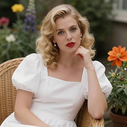 Elegant Woman in Nature's Embrace