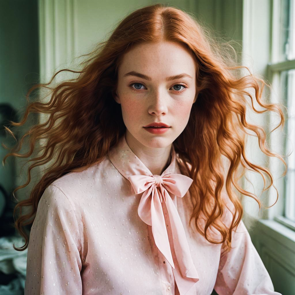 Tim Walker Inspired Freckled Redhead Portrait