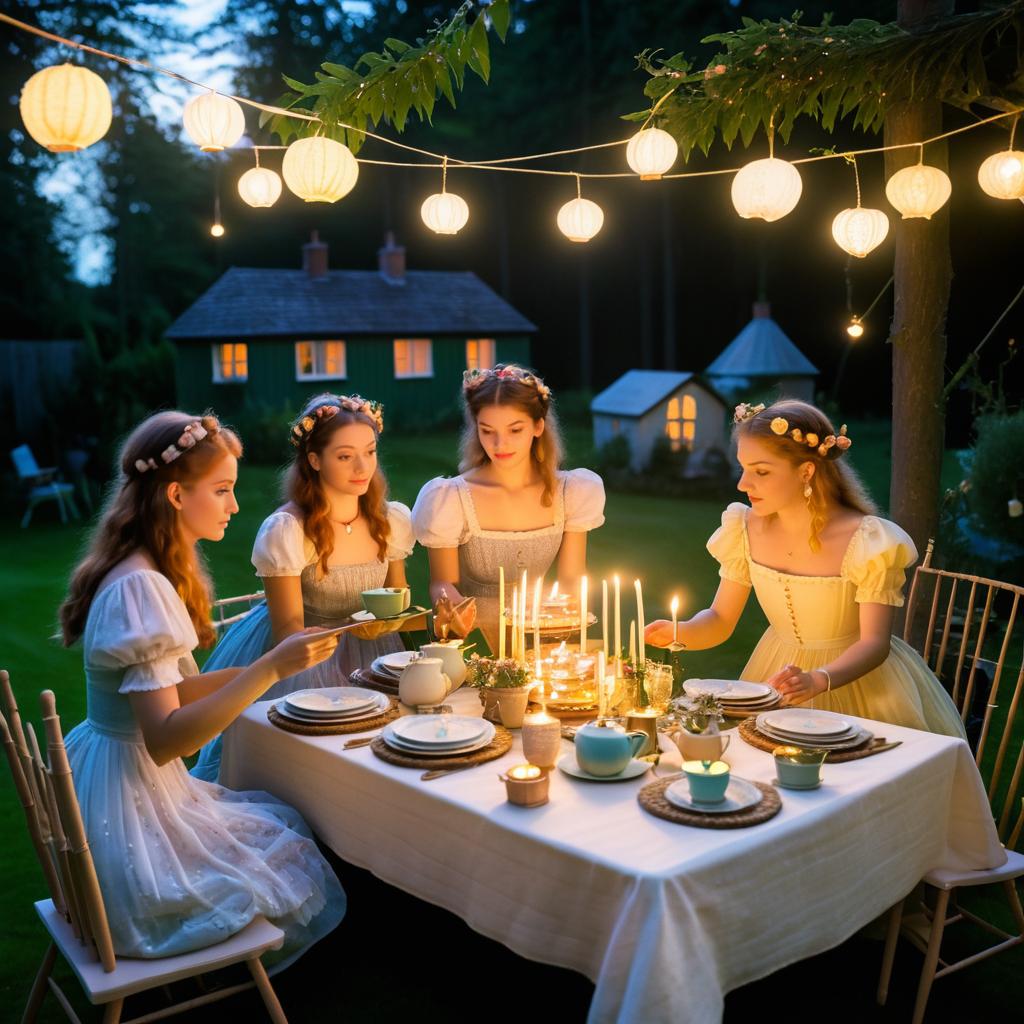 Charming Evening Cottagecore Tea Party